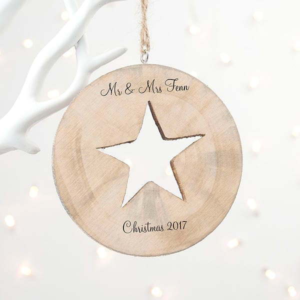 Personalised Sparkle Star Christmas Decoration