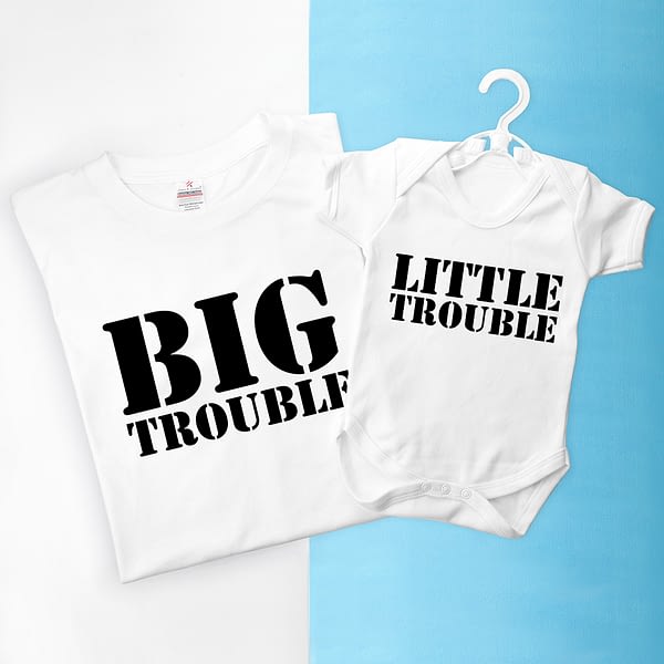 Personalised Daddy and Me Here Comes Trouble Set