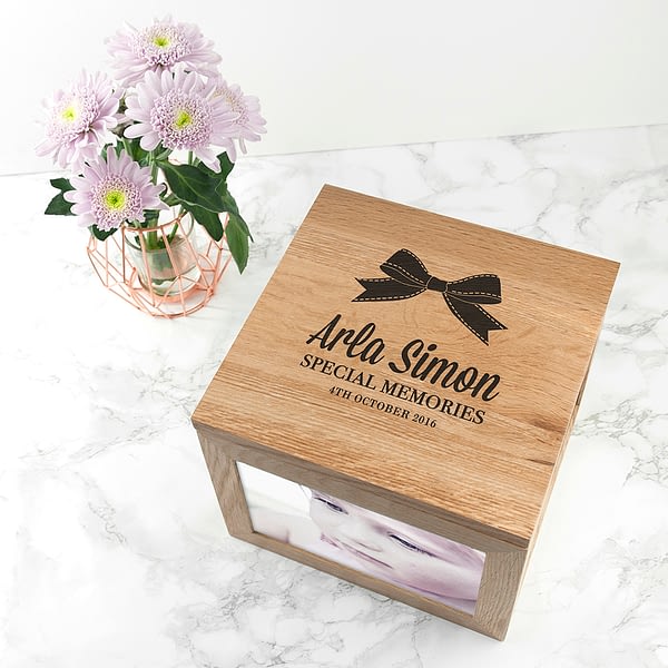 Baby's Special Memories Oak Photo Keepsake Box