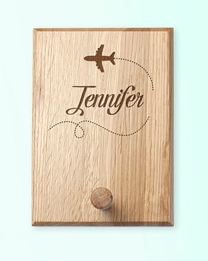 Personalised Aeroplane Peg Hook