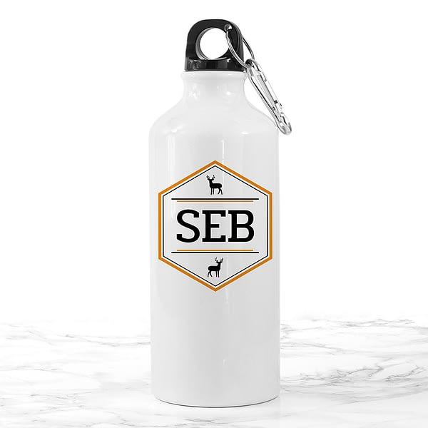 Personalised Iconic Pursuits White Water Bottle