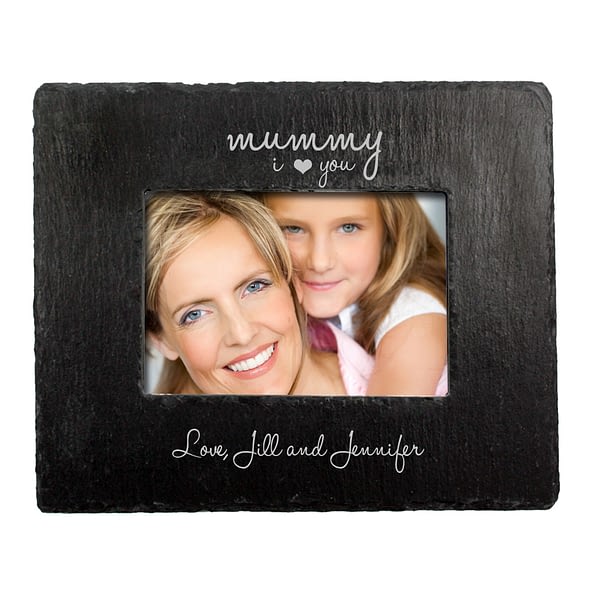 Love You Mummy Slate Landscape Photoframe