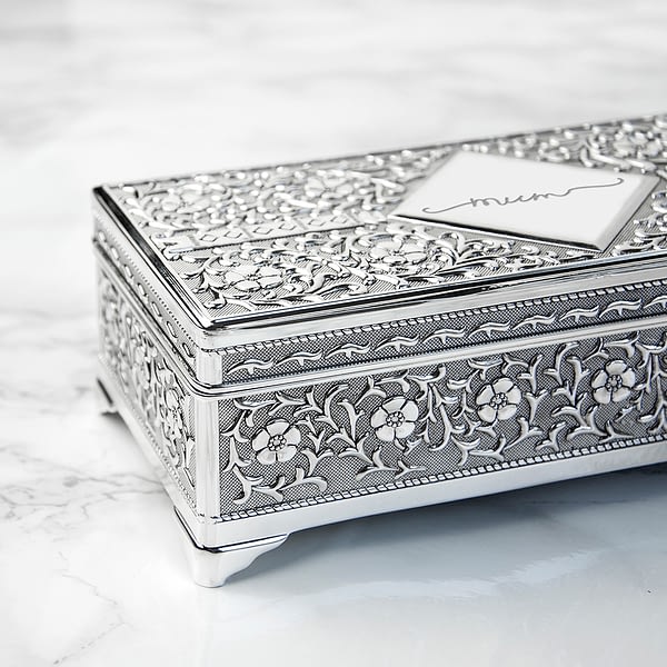 Personalised Silver Trinket Box