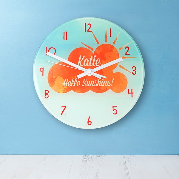 Hello Sunshine Personalised Wall Clock