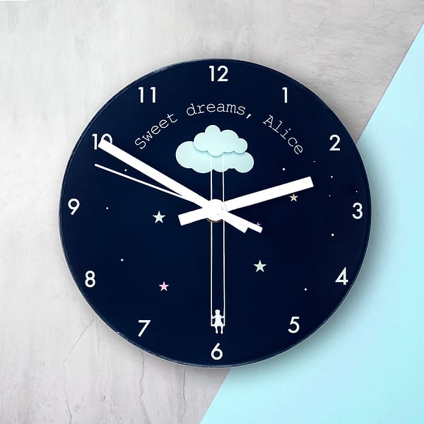 Sweet Dreams Little One Personalised Wall Clock