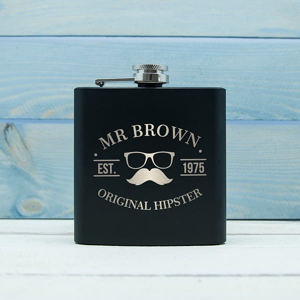 Original Hipster's Black Hip Flask