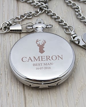 Personalised Groomsman Icon Collection Pocket Watch