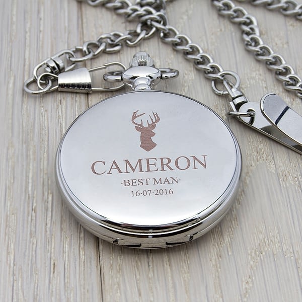 Personalised Groomsman Icon Collection Pocket Watch