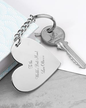 Personalised Heart Key Ring