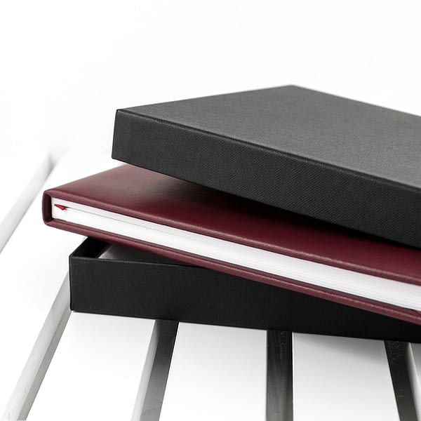 Personalised Burgundy Leather Visitors Book