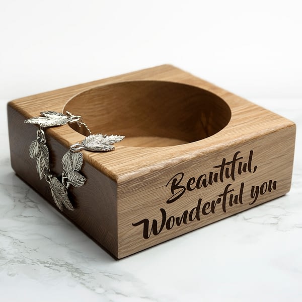 Personalised Solid Oak Stash Tray