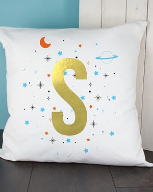 Personalised Space Boy Cushion Cover