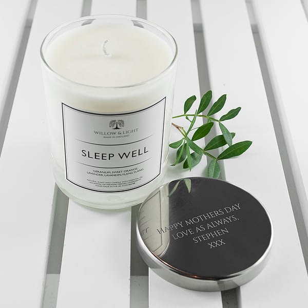 Personalised Sleep Well Candle