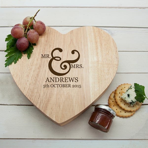 Classic Couples' Romantic Heart Cheese Board