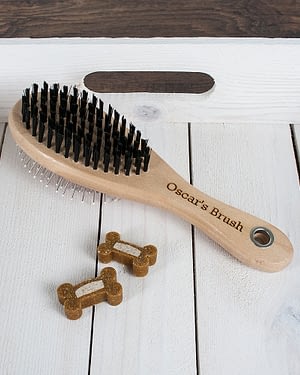 Personalised Wooden Dog Brush