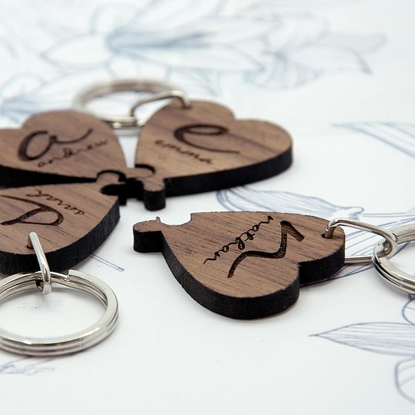 Best Friends Forever Heart Wooden Keyring