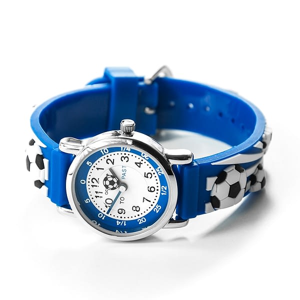 Kids Personalised Blue Football Watch