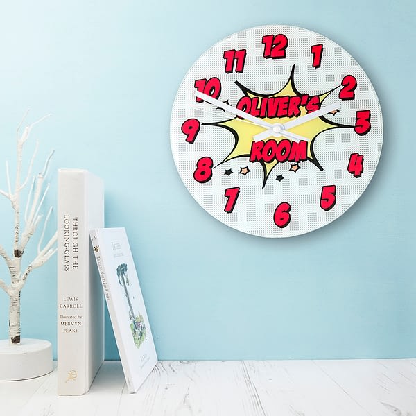 Pow! Personalised Comic Wall Clock