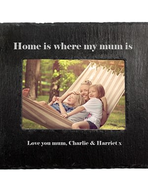 Home Is Where Mum Is Slate Photoframe