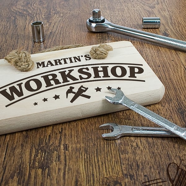 Personalised Wooden Workshop Sign