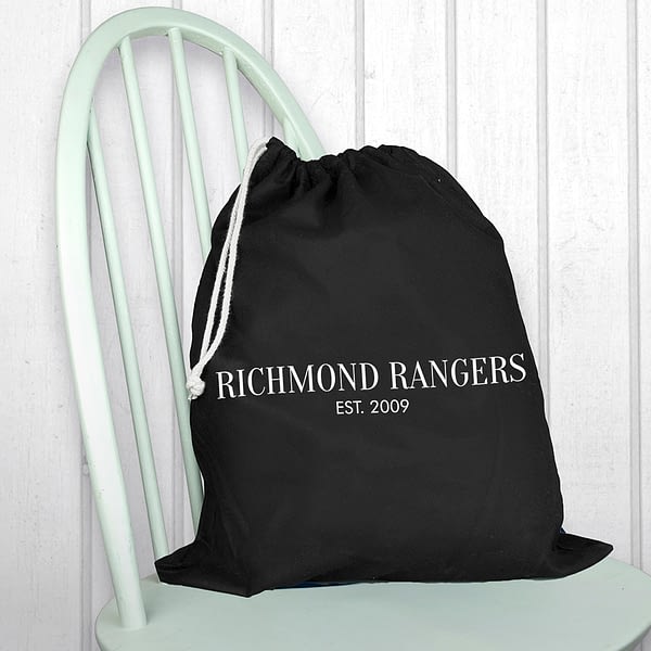 Personalised Black Boot Bag