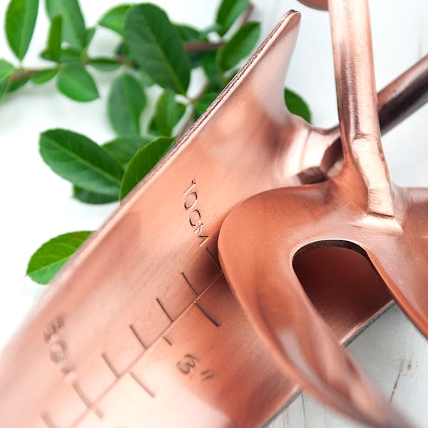 Personalised Luxe Copper Trowel and Fork Set