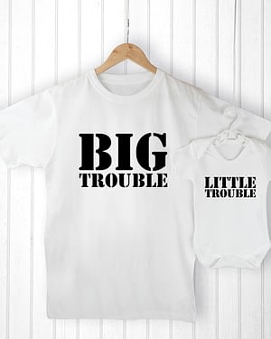 Personalised Daddy and Me Here Comes Trouble Set