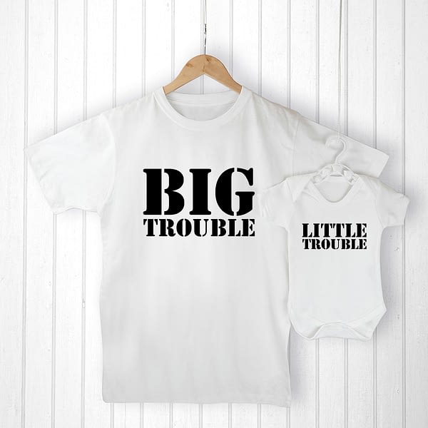 Personalised Daddy and Me Here Comes Trouble Set