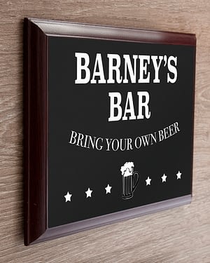 Personalised Welcome To My Bar Plaque