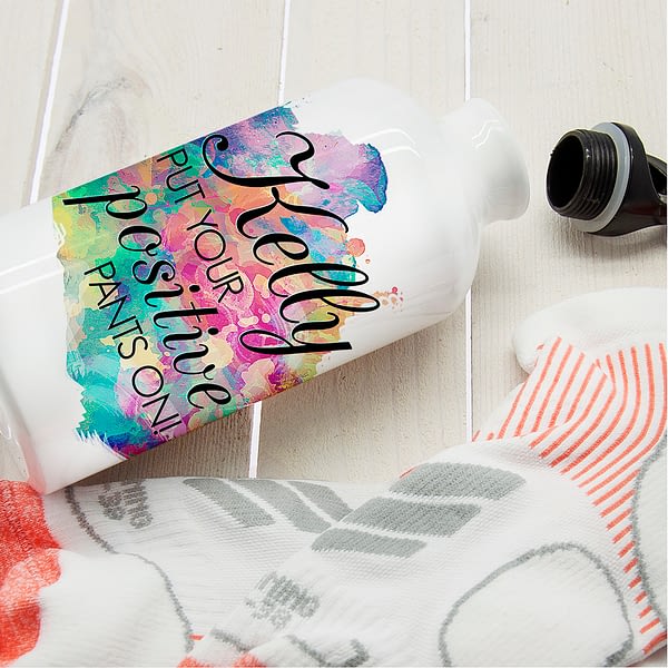 Personalised Positive Pants Water Bottle