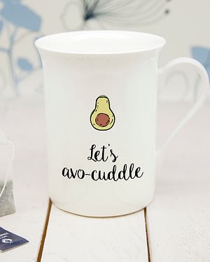 Personalised Let's Avo-Cuddle Bone China Mug