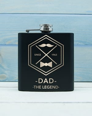 Legend Dad's Black Hip Flask