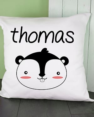 Personalised Little Squirrel Face Cushion Cover