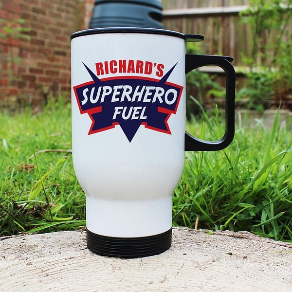 Dad's Superhero Fuel Travel Mug