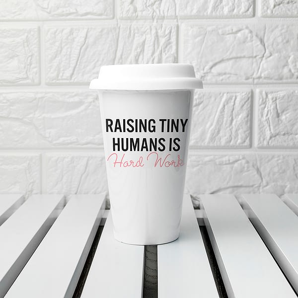 Personalised Tiny Humans Ceramic Travel Mug