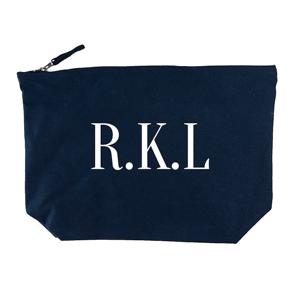 Personalised Men's Wash Bag in Navy