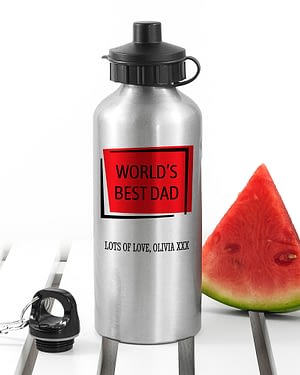 Personalised Best... Silver Water Bottle