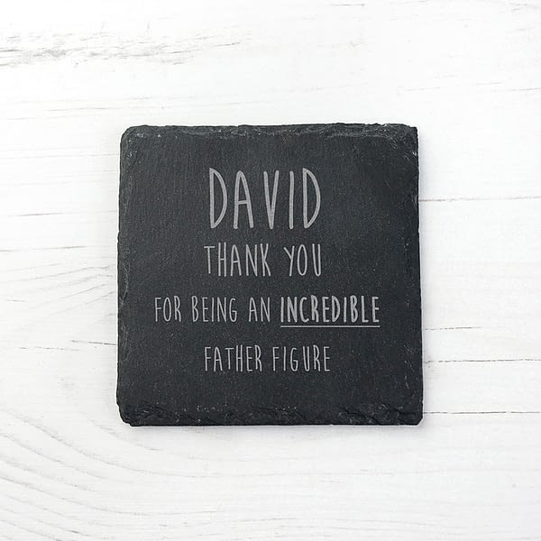 Incredible Father Figure Square Slate Keepsake