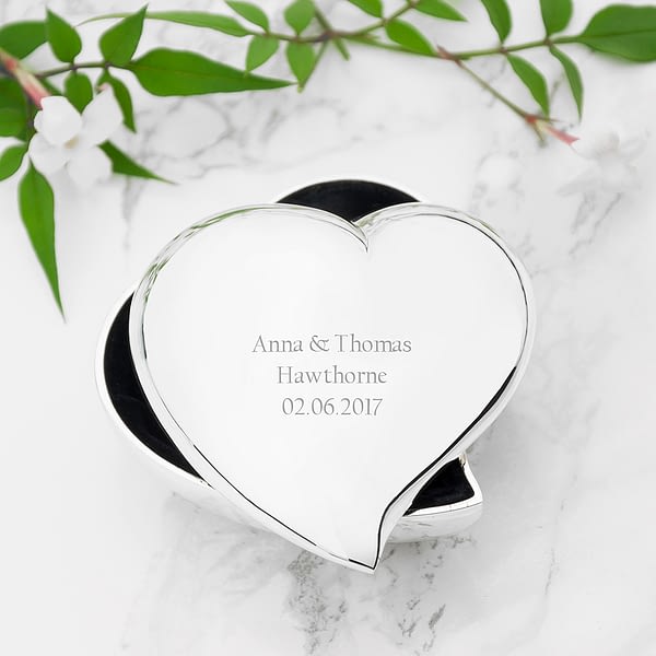 Personalised Miniature Heart Trinket Box