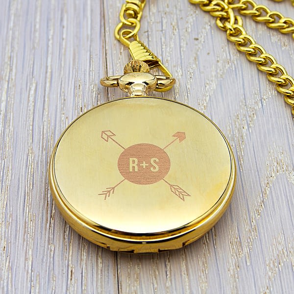 Personalised Groomsman Monogramed Pocket Watch