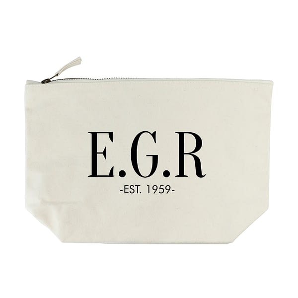 Personalised Men's Wash Bag in Cream