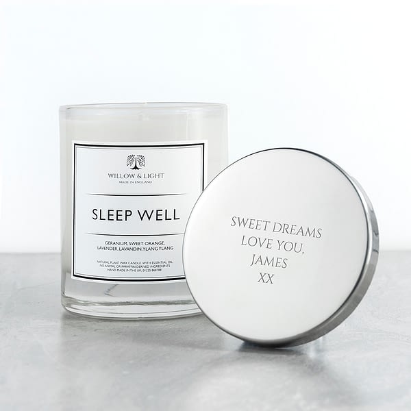 Personalised Sleep Well Candle