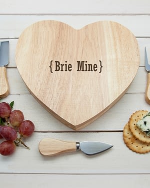 Romantic Brackets Heart Cheese Board