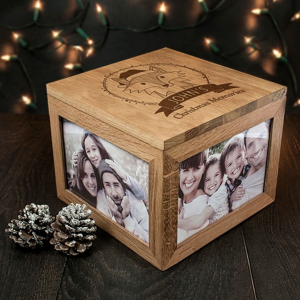 Personalised Woodland Fox Christmas Christmas Memory Box