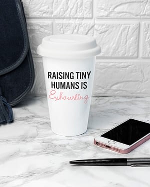 Personalised Tiny Humans Ceramic Travel Mug