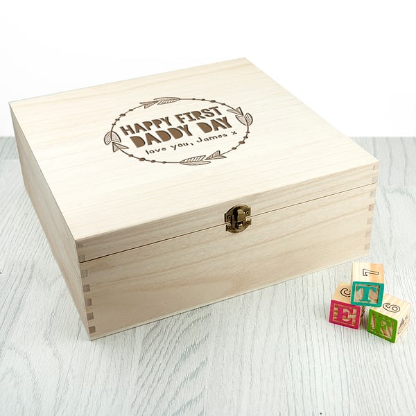 Personalised Happy First Papa Day Box