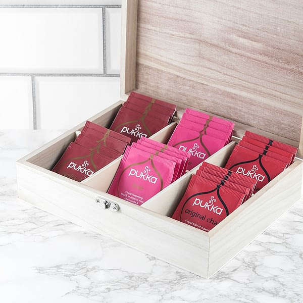 Personalised Geometric Heart Tea Box