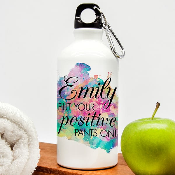 Personalised Positive Pants Water Bottle