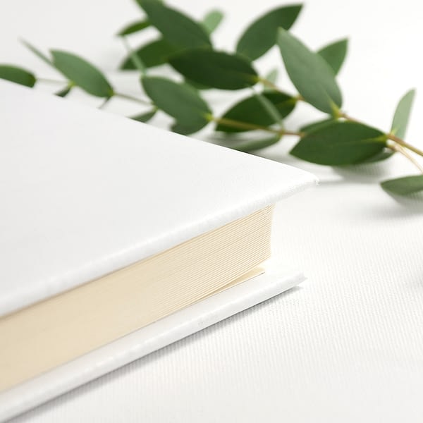 Personalised White Leather Photo Album