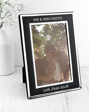 Personalised Silver Plated Wedding Frame